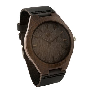 Cadeau de garçons d'honneur, montre en bois, cadeau de fête des pères, cadeau d'ami, montres pour hommes, cadeau de mari, montre pour lui, montre faite à la main, DR219 image 3