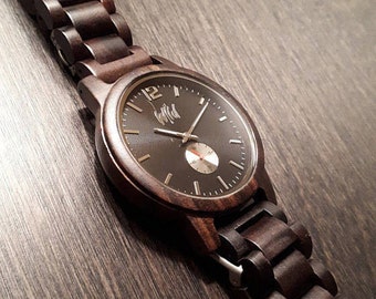 Wood Watch, Gift for Him, Engraved Watch, Groom Watch, Wooden