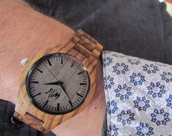 Wood Watches, personalized watch, Boyfriend Gift, custom watch, Mens wood watch, anniversary watch, Engraved watch, Anniversary Gift, TOP500