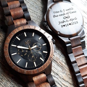 Wood Watch, Wooden watch, Engraved watch, Watch for mens, Personalized Watch, Gift for him, Mens gift, Gift for dad, valentines day gift