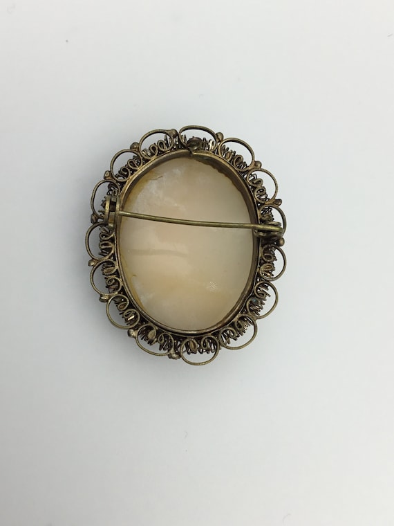 Vintage 1940s to 1950s natural shell carved cameo… - image 6