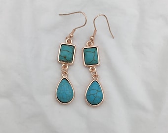 Second Hand Bright Turquoise Blue Stone Stained Gemstone Pinky