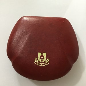 Vintage Watches of Switzerland red watch box or jewellery box red and gold & red velvet inside. Good vintage condition. 8.5cm x 8cm x 2.8cm