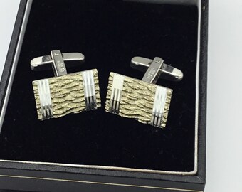 Boutons De Manchette Vintage En Vermeil Sterling Années 50 - Occasion