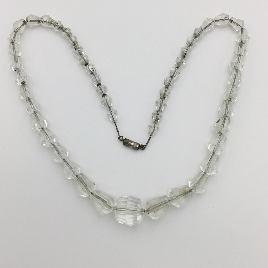 Vintage Art Deco 1920s to 1930s Unusual Shape Clear Glass