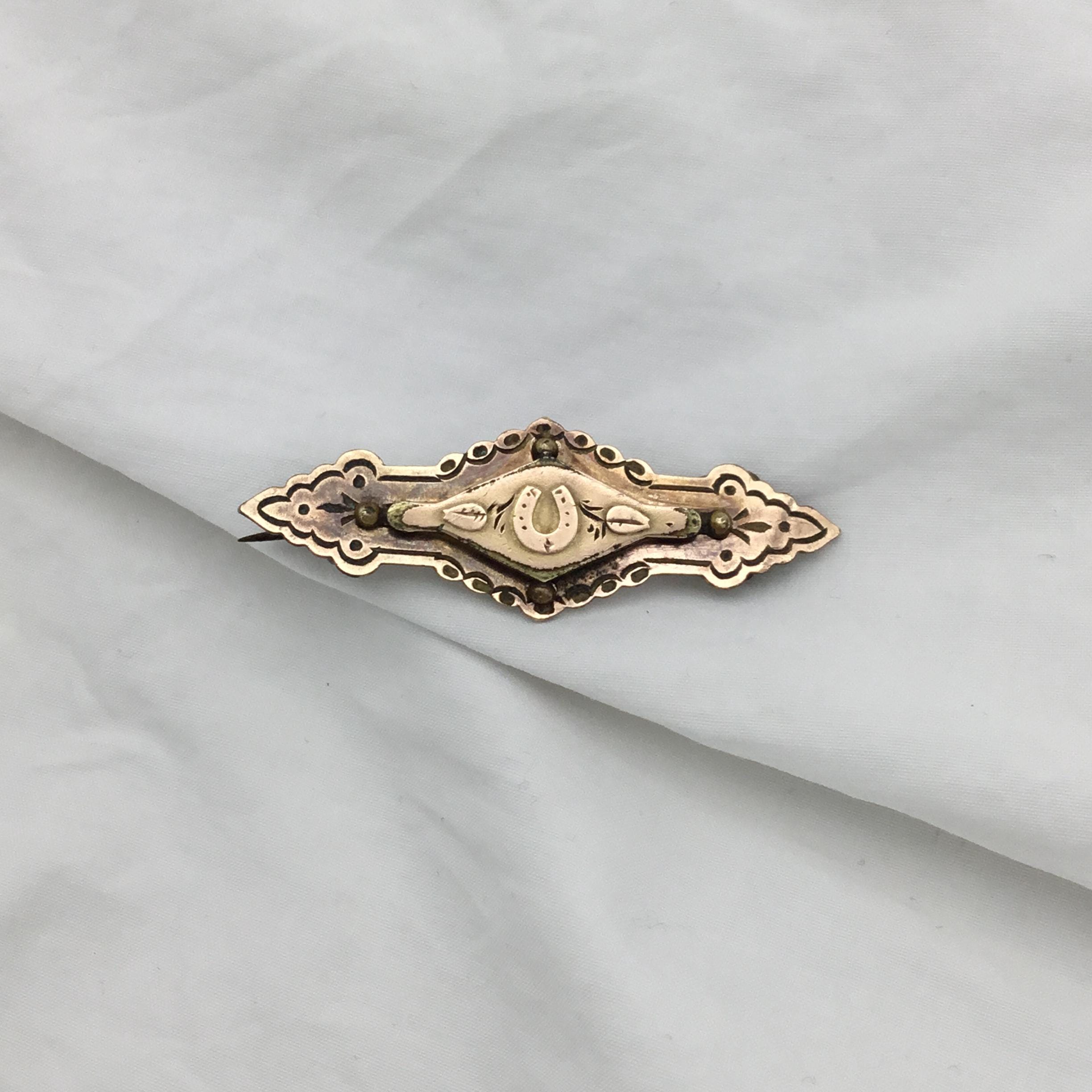 Broche Victorienne Couleur Or Rose – Bijou Vintage Rare Et Magnifique, Sans Marque