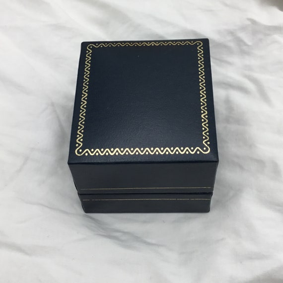 Black and Gold Ring Jewellery Box Second Hand. Size 5.2cm X 4.7cm X 3.8cm. Good Condition. for Present of Gift Presentation Case Box Etsy UK