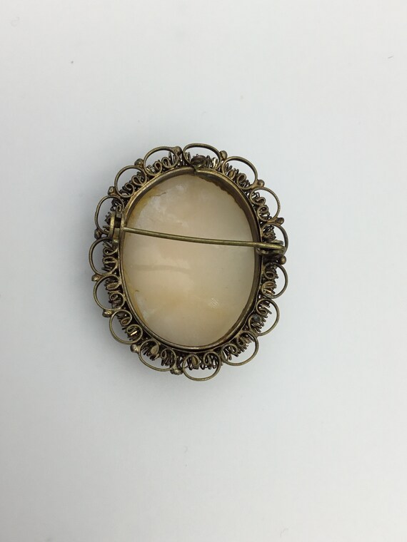 Vintage 1940s to 1950s natural shell carved cameo… - image 7