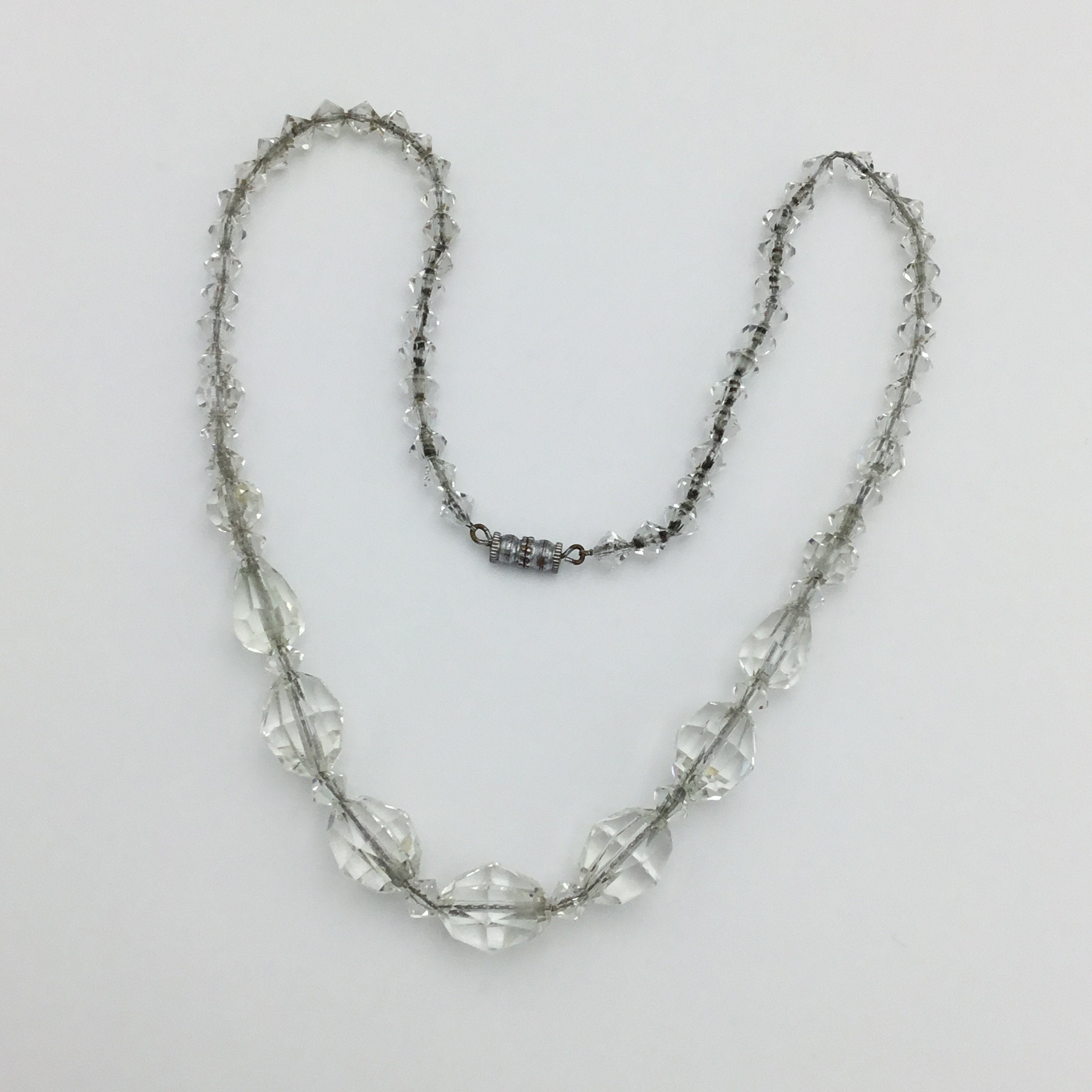 Vintage Art Deco 1920s to 1940s Clear Crystal Fancy Shape