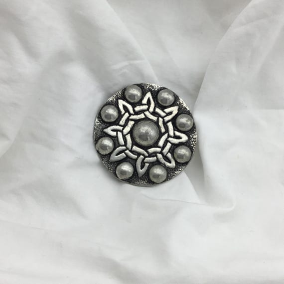 Vintage Signed SJC St Justin Celtic Cornwall England Pewter Medium