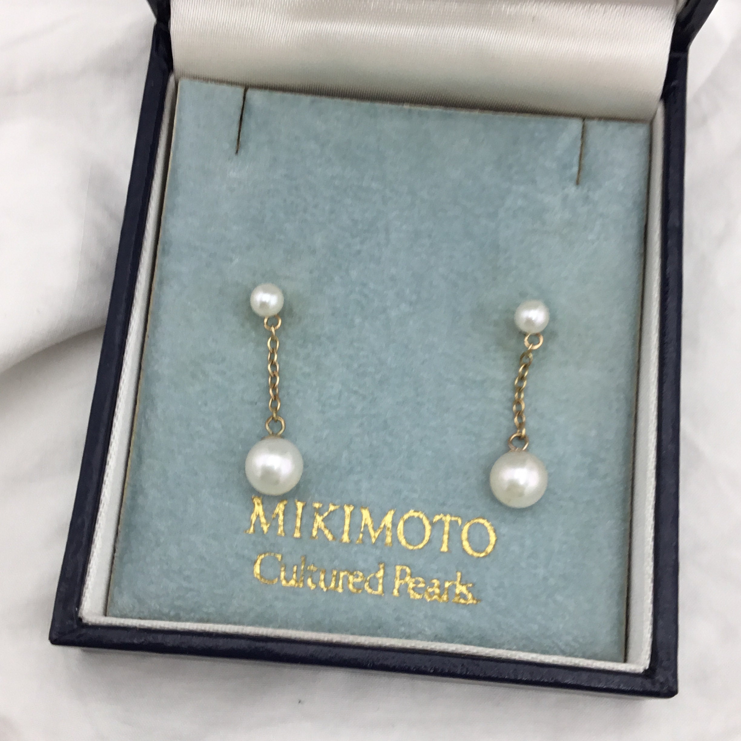 MIKIMOTO 真珠7mmスタッドピアス ケース付き