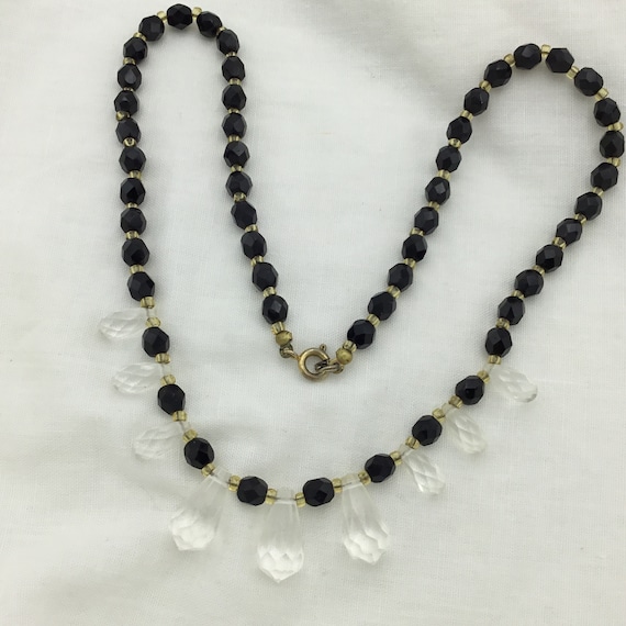 ☆関税込☆VINTAGE HOLLYWOOD★Black Stone Beads Necklace★ Vintage Black Stone Jet Bead Necklace - Etsy