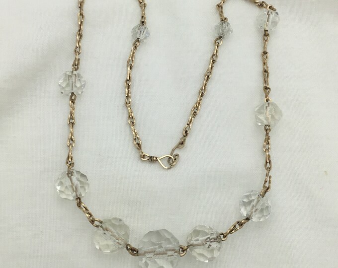 Art Deco Gold Filled Rock Crystal Necklace Earrings Set Simmons Etsy Art Deco Gold Filled Rock Crystal Necklace Earrings Set Simmons Etsy