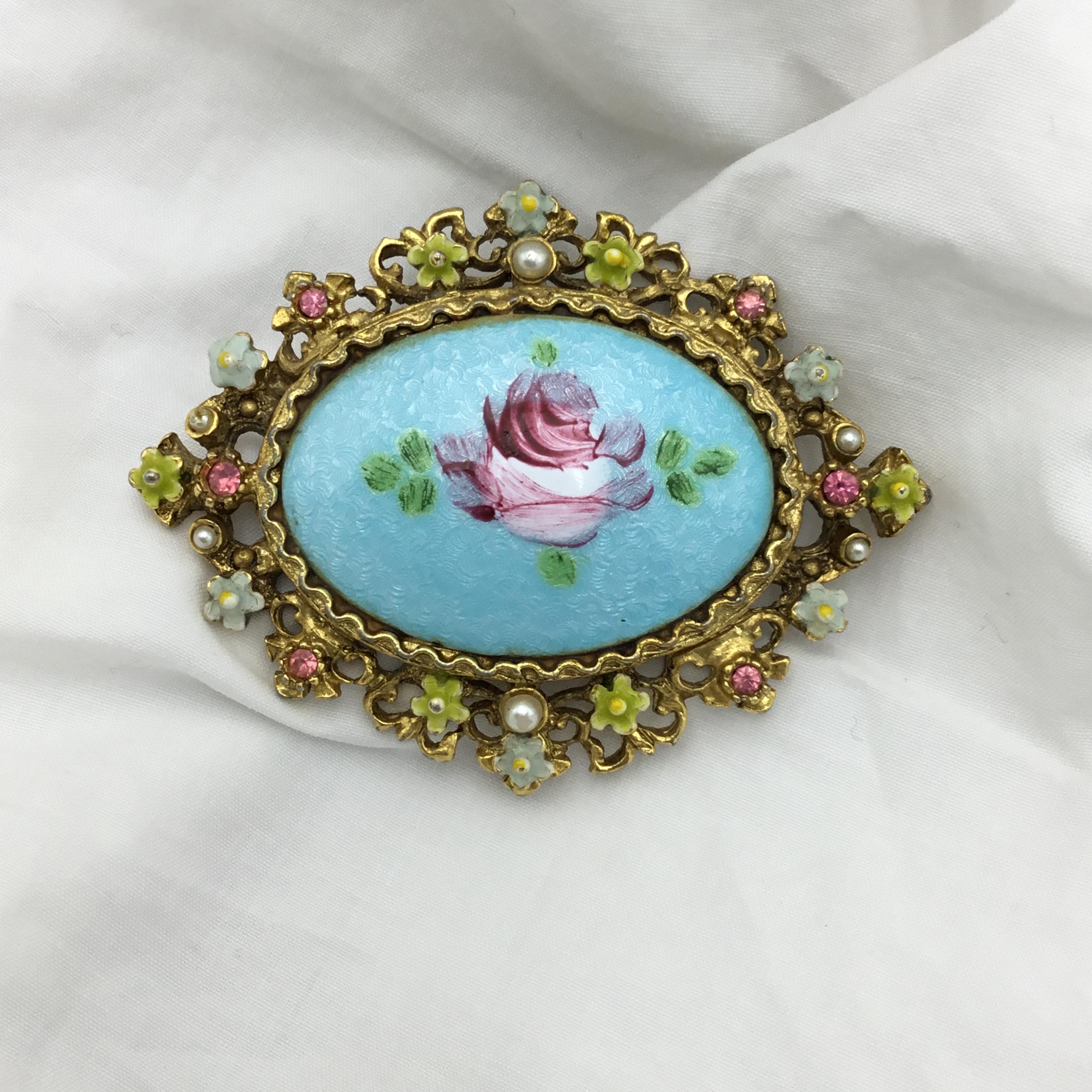 Mother of Pearl Tulip Vintage Brooch Pin - Etsy