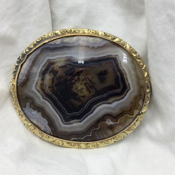 Antique Georgian to Victorian brown and white banded … - Gem