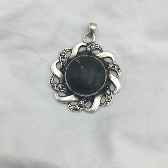 Marcasite Stones Circle Pendant Marcasite Stones Circle Pendant