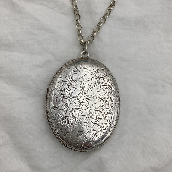 Vintage Medium Large 5cm Victorian Style Sterling Silver but