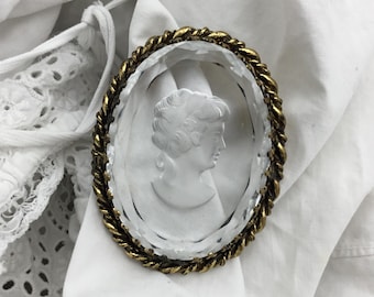 Pince à Cravate Vintage Stratton Or Et Pierre Noire - Occasion, Made In England