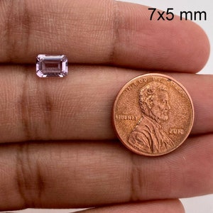 Natural Rose De France Amethyst Emerald Cut AAA Loose Gemstone in 7x5MM-12x10MM