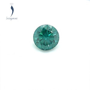Lab Grown Green Moissanite Round-Diamond Cut Eye Clean Quality DEF Color Available in 4MM-9MM