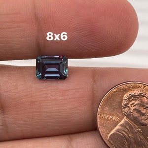 Lab Created Alexandrite Emerald shape AAA Quality from 4x3MM-18x13MM 8x6mm