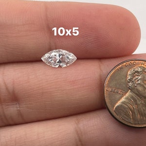 Lab Grown White Moissanite Marquise Shape Eye Clean Quality DEF Color Available in 3x1.5MM - 16x8MM