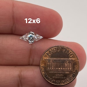 Lab Grown White Moissanite Lozenge Shape Eye Clean Quality DEF Color Available in 4x2MM - 16x8MM