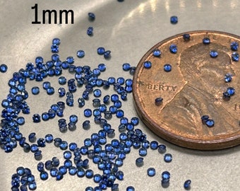 Synthetic Blue Sapphire Round-Diamond Cut - 50 to 75 Piece Parcels - Available in 0.80mm to 1.50m