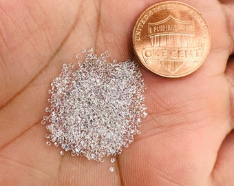 Losse witte saffier ronde diamant geslepen - 1/2 karaat en 1 karaat lot AAA-kwaliteit edelstenen - hoge kwaliteit verkrijgbaar in 1,00 MM - 3,00 MM