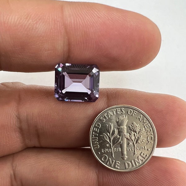 Lab Grown Color Change Sapphire - Gorgeous Swiss Grown Material - Emerald Cut AAA quality - For Jewelry Making -High Color Change