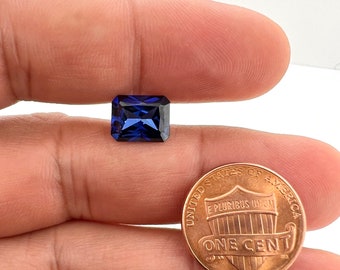 Synthetische smaragd geslepen stralende blauwe saffier van Zwitserse makelij van 6 x 4 mm - 10 x 8 mm