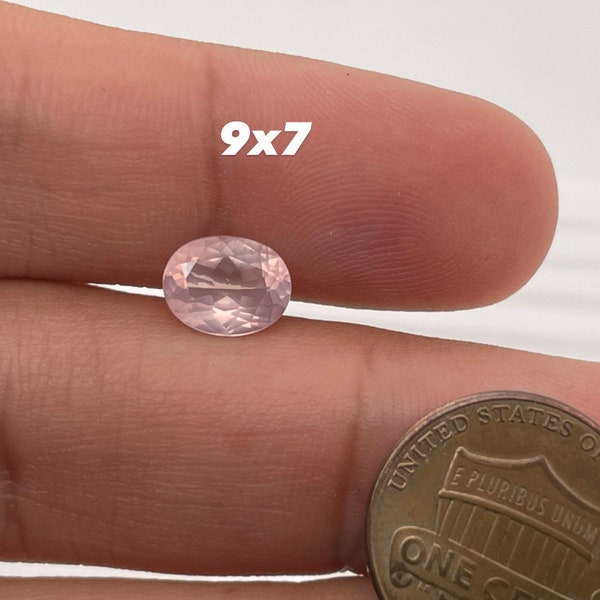 Natural Rose Quartz Oval Cut Faceted AA Quality Loose Gemstone Available from 6x4MM-20x15MM