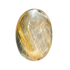 Natural Rutilated Quartz Oval Shape AA Quality Calibrated Cabochon Available in 7x5MM-18x13MM