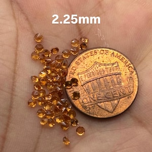 Natural Spessartite Garnet Round 1.5mm-3mm – AAA Quality Loose Orange Garnet Parcel for Jewelry Making