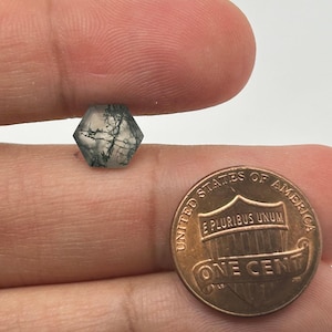Piedra preciosa suelta de ágata musgosa natural - Corte hexagonal de 5 x 5 mm a 10 x 10 mm para joyería