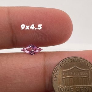 Synthetic Lozenge Shape Swiss Made Pink Sapphire from 4x2MM-12x6MM
