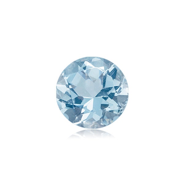 Natural Aquamarine Round Shape AA Quality Loose Gemstone Available in 4MM-12MM