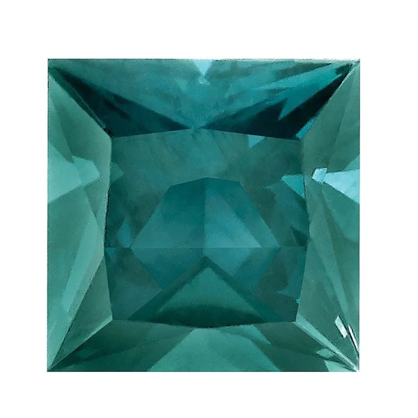 Natural Teal Sapphire Square Princess-cut AA Quality Gemstone Available in 2.75x2.75MM-3.25x3.25MM