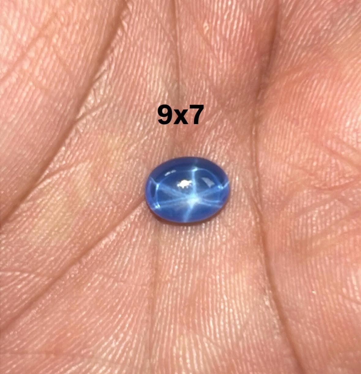 Lab Created transparent Ceylon light blue star sapphire Oval Cabochon – 7x5mm-14x10mm