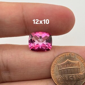 Natural Pure Pink Topaz Elongated Cushion Checker Cut AAA Loose Gemstone Available in 7x5MM-20x15MM
