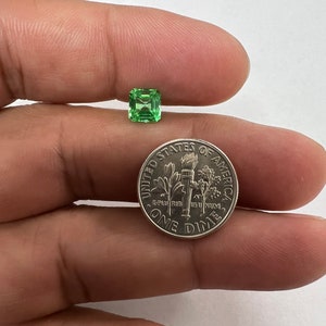 Lab Grown Green Sapphires Asscher Cut AAA Quality Finest German Cut Gemstones Eco-Friendly First of its kind Amazing Green Color 6mm