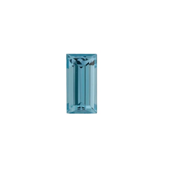 Natural Aquamarine Straight Baguette Shape AA/A Quality Calibrated Faceted Gemstone Available in 4x2MM-6x4MM