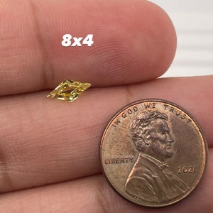 Synthetic Yellow Sapphire Swiss Made Lozenge Cut AAA Quality Available in 4x2MM -12x6MM image 8