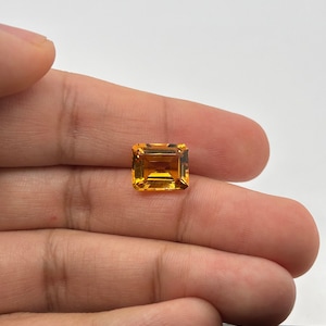 Natural Citrine Emerald Shape Faceted AAA/AA/A Quality Gemstone Available in 5x3MM-16x12MM
