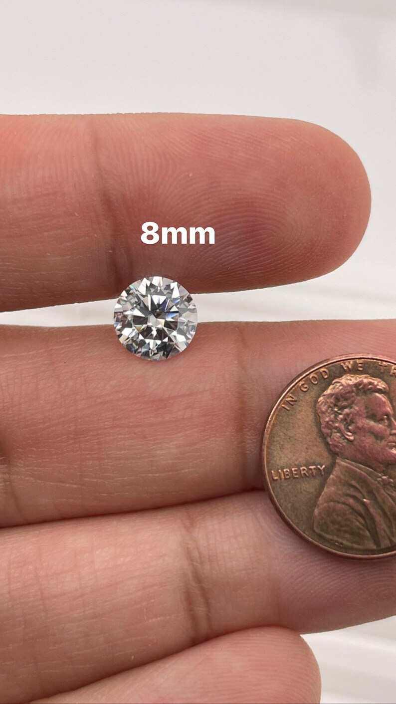premium lab created moissanite close up view