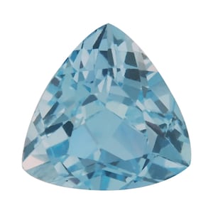 Lab Grown Aquamarine Spinel Trillion Cut AAA Quality Available in 3x3mm - 7x7mm