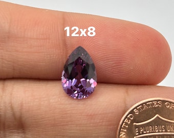 Synthetic Color Change Sapphire Pear Shape AAA Quality Loose Gemstone Available in 5x3MM- 12x8MM