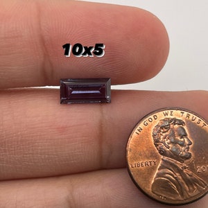 Lab Created Alexandrite Baguette shape AAA Quality from 2x1 mm 17x4mm image 2