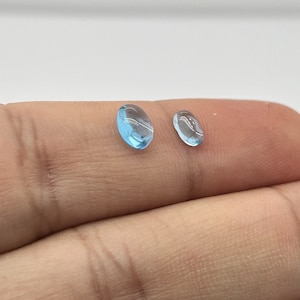 Swiss Blue Topaz Oval-Cabochon Shape AAA/AA Quality Loose Gemstone from 6x4MM-7x5MM