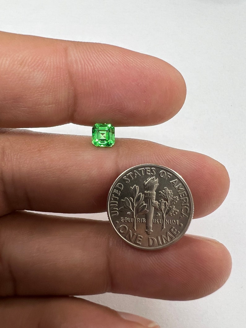 Lab Grown Green Sapphires Asscher Cut AAA Quality Finest German Cut Gemstones Eco-Friendly First of its kind Amazing Green Color 5mm